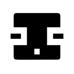 code simple glyph  flat vector icon