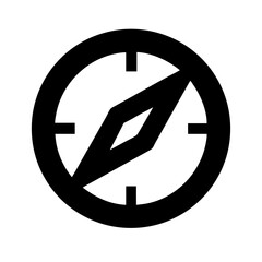 compass slash glyph  flat vector icon © Zeeshan