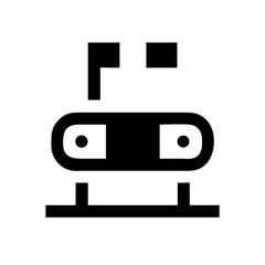 conveyor belt glyph  flat vector icon