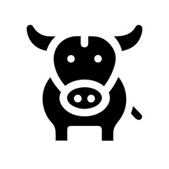 Naklejka premium cow alt glyph flat vector icon
