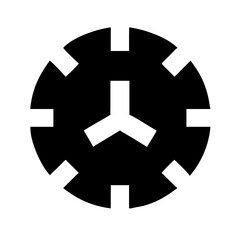 dial med glyph flat vector icon