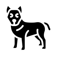 dog glyph flat vector icon