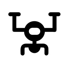 drone front glyph  flat vector icon