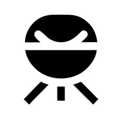 drum steelpan glyph flat vector icon