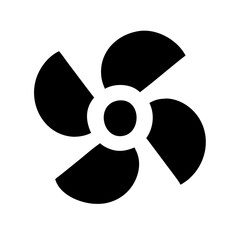 fan glyph flat vector icon