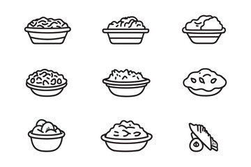 Ultra Minimalist Shepherds Pie Icon Art