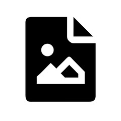 file image glyph flat vector icon