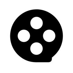 films glyph flat vector icon