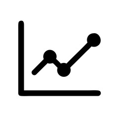 file chart line glyph  flat vector icon