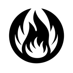fire flame simple glyph flat vector icon