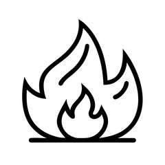 fire flame simple glyph  flat vector icon