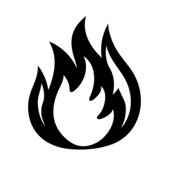 fire flame simple glyph flat vector icon