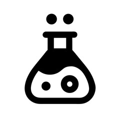 flask poison glyph  flat vector icon