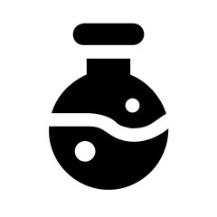 flask potion glyph flat vector icon