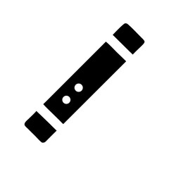 flute glyph  flat vector icon