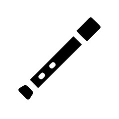flute glyph flat vector icon