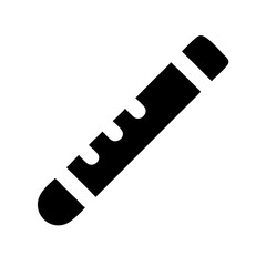 flute glyph flat vector icon