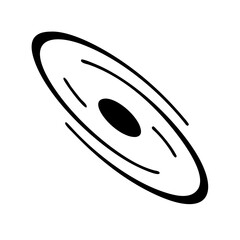 flying disc glyph flat vector icon