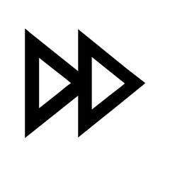 forward fast glyph flat vector icon