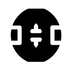 Obraz premium football glyph flat vector icon