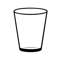 glass empty glyph flat vector icon
