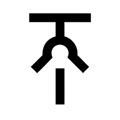 grip vertical glyph  flat vector icon