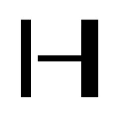 h  glyph  flat vector icon