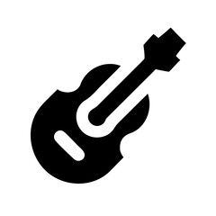 guitars glyph flat vector icon