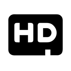 high definition glyph flat vector icon