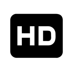 high definition glyph  flat vector icon