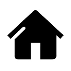 house day glyph flat vector icon