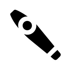 kazoo glyph flat vector icon