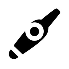 kazoo glyph  flat vector icon