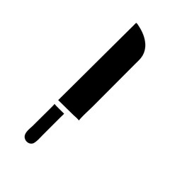 knife kitchen glyph flat vector icon