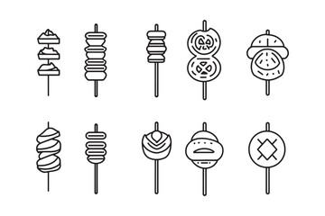 Minimalist shopping bag icon line drawing