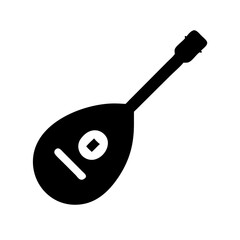 mandolin glyph flat vector icon