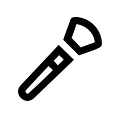makeup brush glyph  flat vector icon