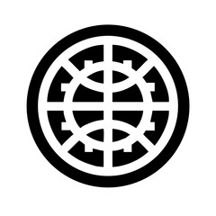 manhole glyph flat vector icon