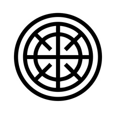 manhole glyph  flat vector icon