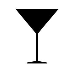martini glass empty glyph  flat vector icon