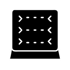 mattress pillow glyph flat vector icon
