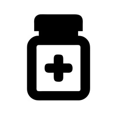Obraz premium medicine glyph flat vector icon