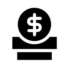 money glyph  flat vector icon