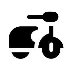 moped glyph flat vector icon