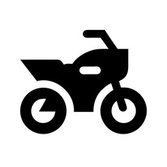 motorcycle glyph  flat vector icon