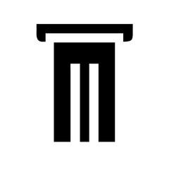 objects column glyph flat vector icon