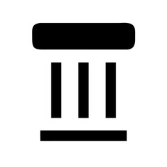 objects column glyph flat vector icon