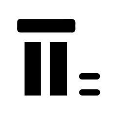 objects column glyph  flat vector icon