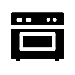 Fototapeta premium oven glyph flat vector icon