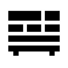 pallet glyph flat vector icon